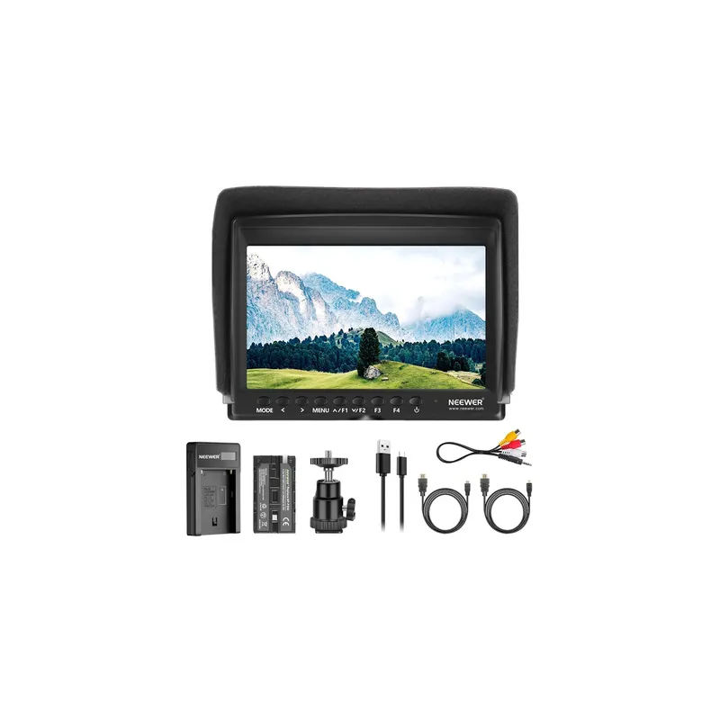 NEEWER F100 Field Monitor + USB Charger + Battery Kit